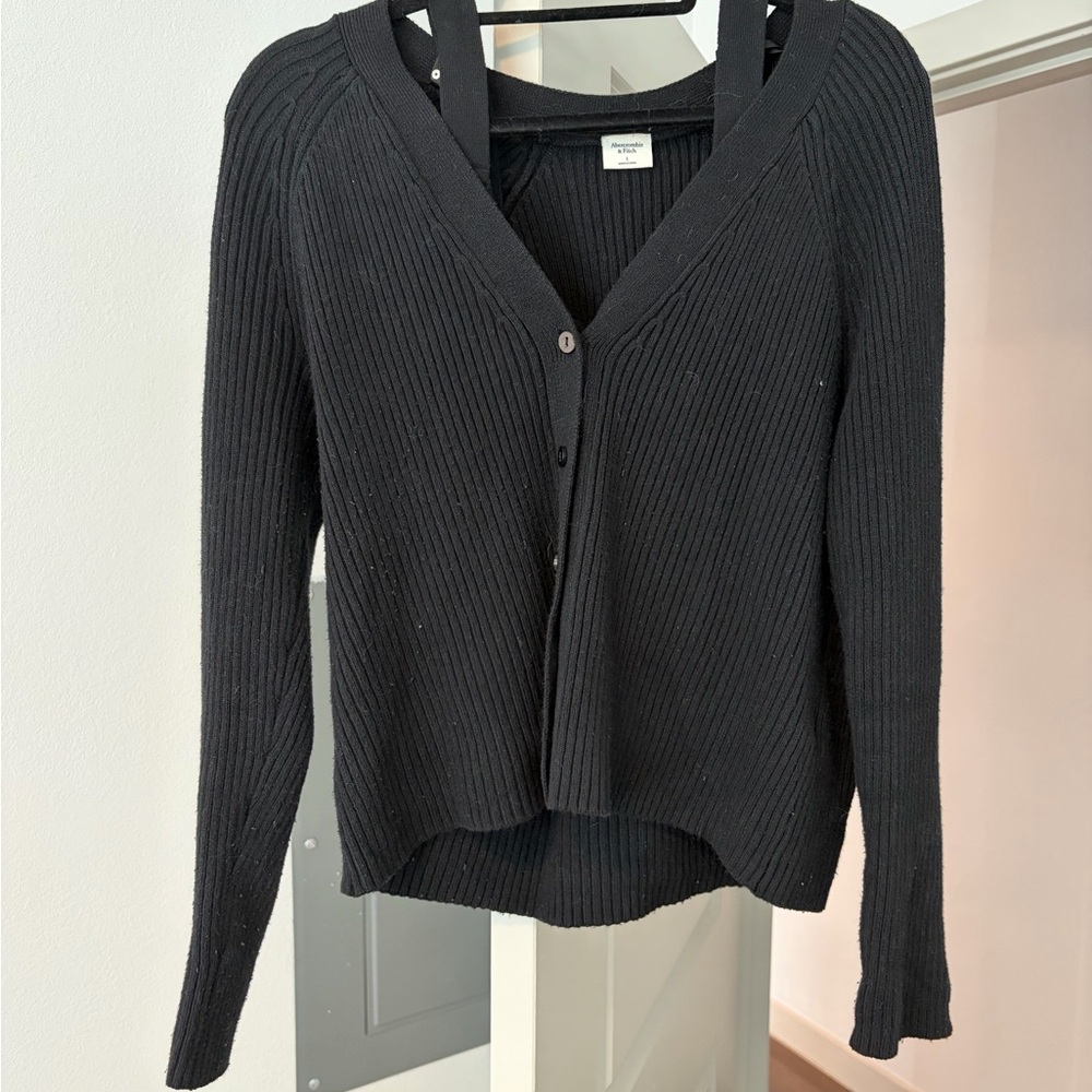 Abercrombie & Fitch Ribbed Cardigan & Tank Top Set